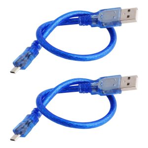 2PCS -USB Cable Fast Charging Cords Data Transfer Cable 30cm for Android-Phone