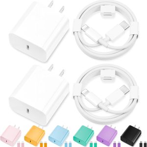 Charger Fast Charging,2Pack 20W Type C Fast Charger Block with [10FT&6FT] USB C to Lightning Cable