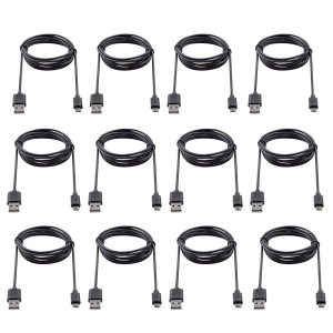 12-Pack USB Charging Cables, Multi-Length Cords for Smartphones, Tablets and Everyday Electronic Devices