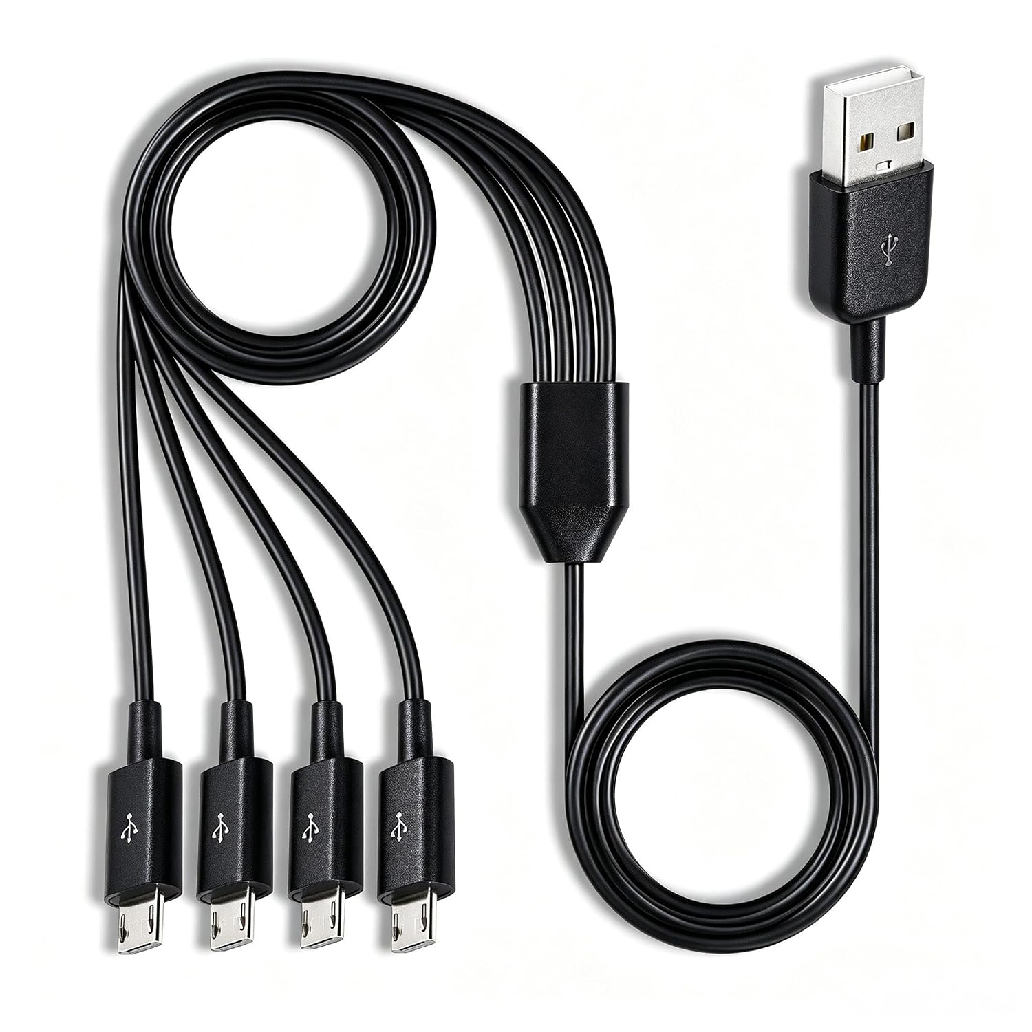 USB Splitter Charging Cable, Multi-Port Charging Adapter Cord for Connecting Multiple Devices