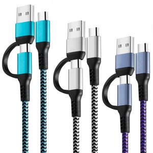 USB-C Charging Cable, Fast Charging and Data Sync Cord for Smartphones, Tablets and Laptops