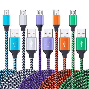 Braided USB Charging Cable, Durable Cord for Android Devices, Smartphones and Portable Electronics
