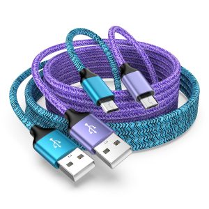 USB Charging Cable, Android-Compatible Data Sync and Charging Cord for Smartphones, E-Readers and Portable Devices