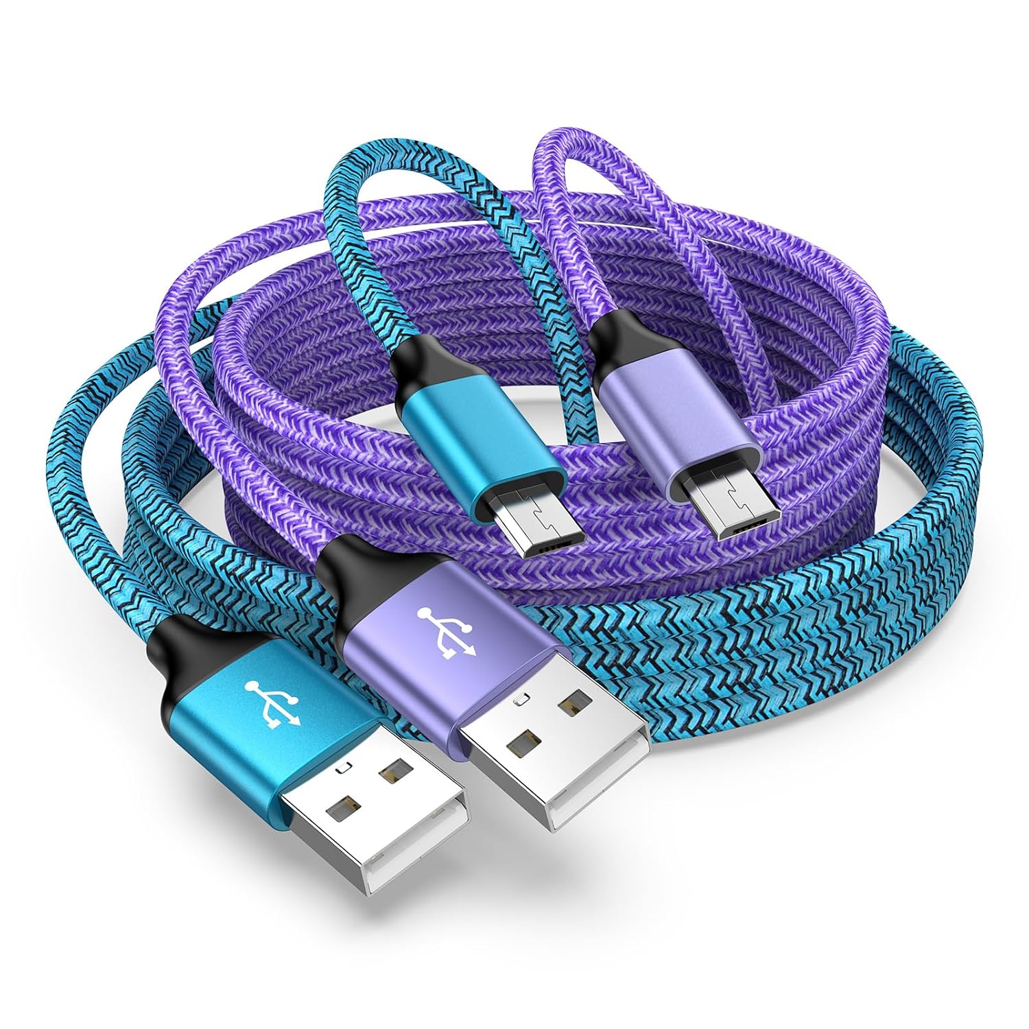 USB Charging Cable, Android-Compatible Data Sync and Charging Cord for Smartphones, E-Readers and Portable Devices