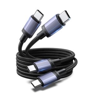 2-Pack USB-C Charging Cables, Type C Fast Charging and Data Transfer Cords for Laptops and Mobile Devices