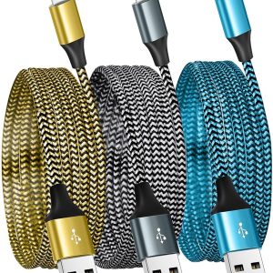 Braided Lightning Charging Cable, Durable Fast Charging and Data Transfer Cord for Mobile Devices