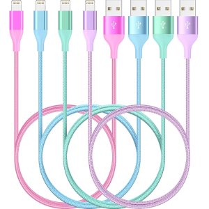 Lightning Charging Cable, Fast Charging and Data Sync Cord for Smartphones, Tablets and Portable Devices